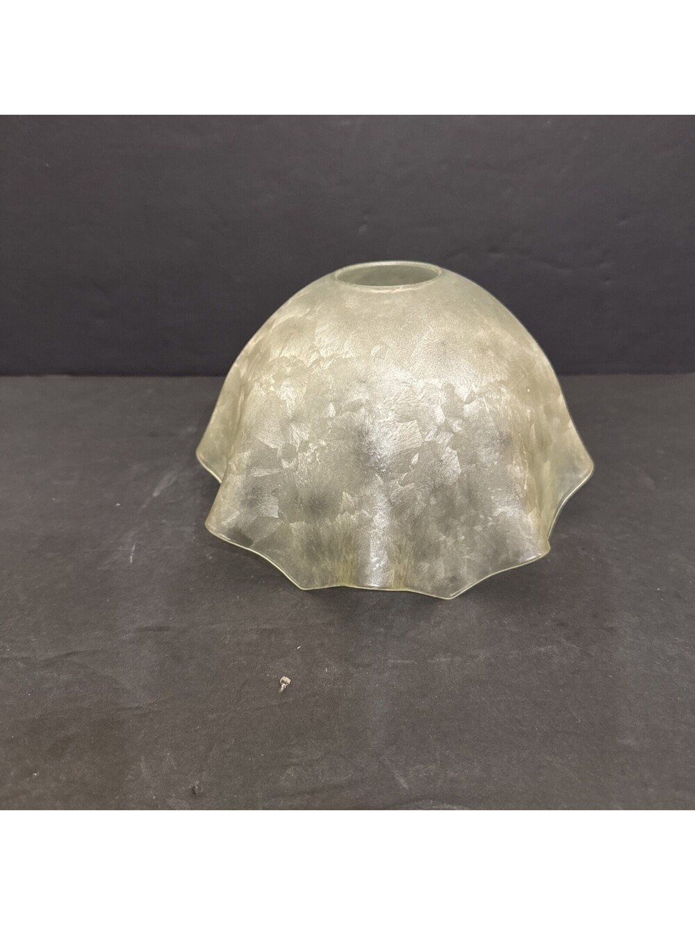 Partylite Frosted Ruffled Replacement Lamp Shade 8 3/8” W 1.75” Fitter